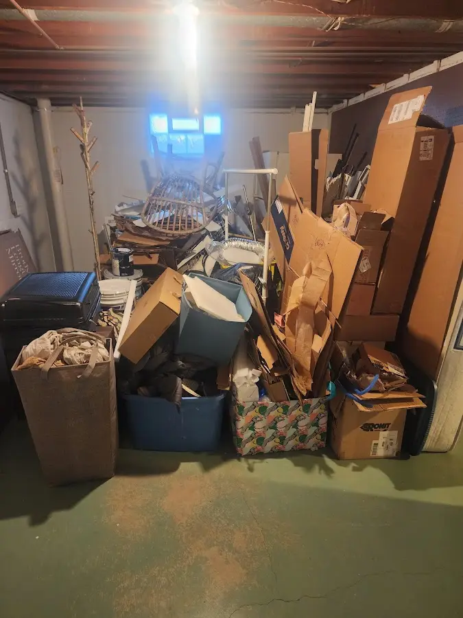 Roll-off dumpster container at job site for Concrete Dumpster Rental in Dixon